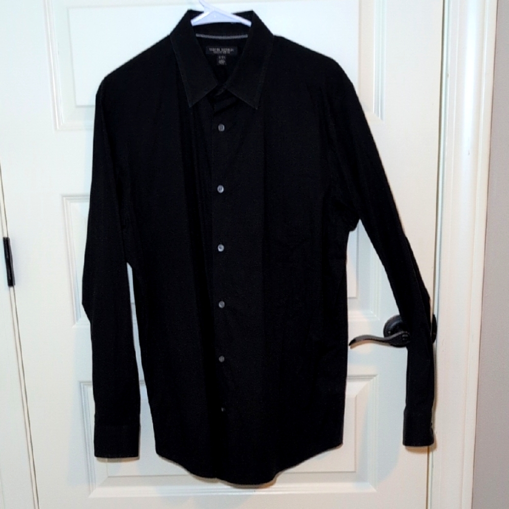 Men's Banana Republic Black Dress Shirt, 16-16.75